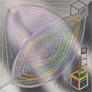 Close-up of a finely detailed, leaf-shaped banknote security feature