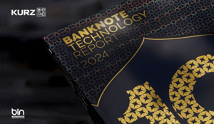 Close-up of the front page of Banknote Technology Report 2024
