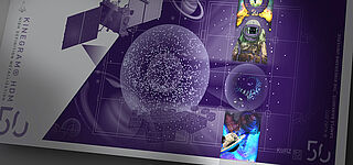 High Definition Metallization: KINEGRAM® HDM Registered Stripe  Close-up of a KINEGRAM® HDM Registered Stripe sample showing an astronaut in space