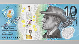 Image of KINEGRAM ZERO.ZERO® Feature on New Australian 10 Dollar Banknote